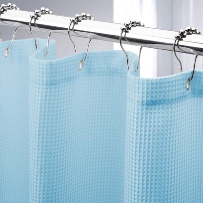 Colorful Waffle Shower Curtain with Heavy-Duty Fabric | Moisture Resistant Design for Luxurious Bathrooms 15