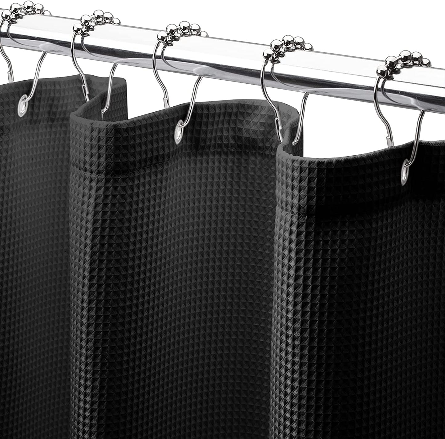 Colorful Waffle Shower Curtain with Heavy-Duty Fabric | Moisture Resistant Design for Luxurious Bathrooms 16