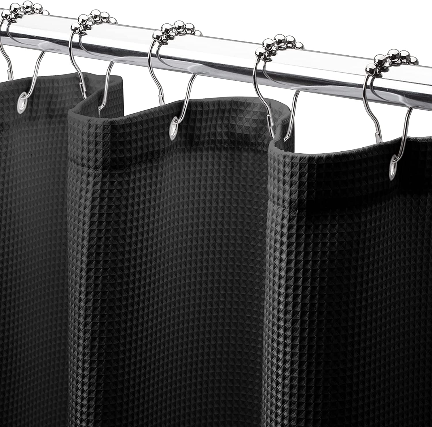 Colorful Waffle Shower Curtain with Heavy-Duty Fabric | Moisture Resistant Design for Luxurious Bathrooms 16