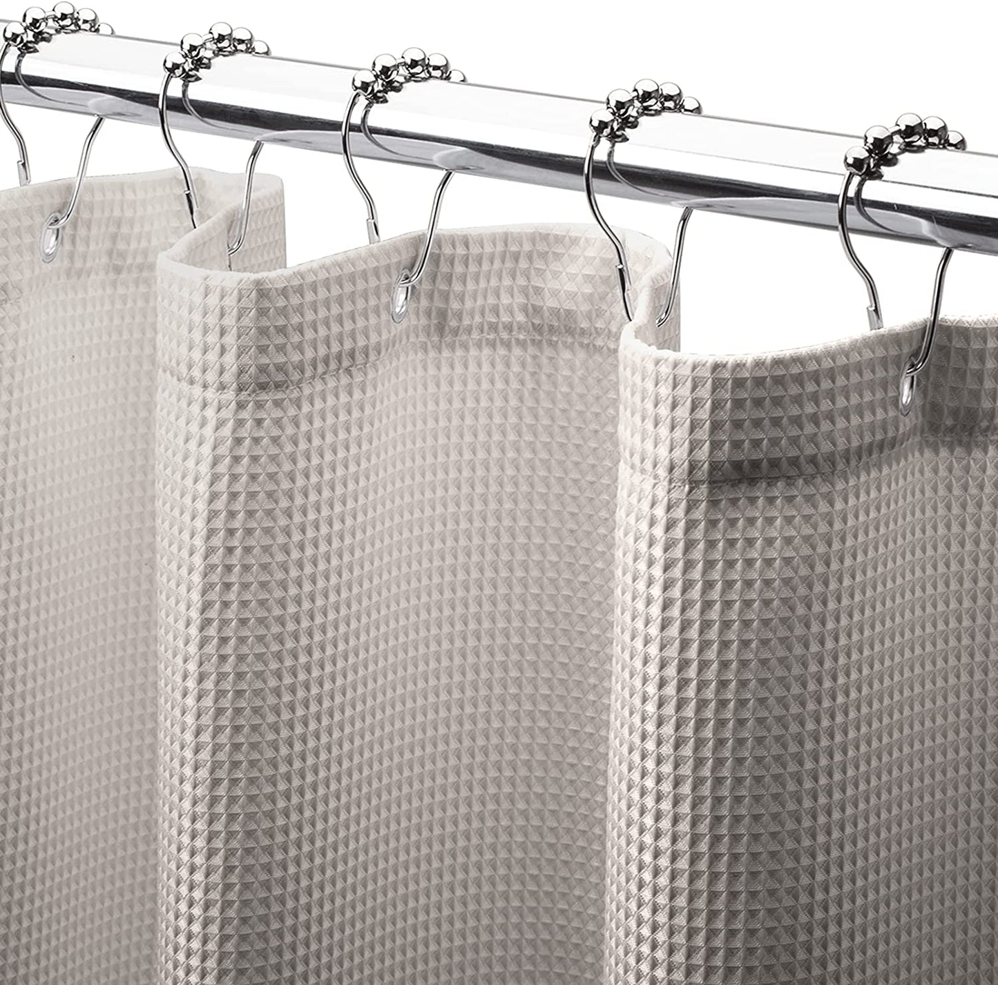 Colorful Waffle Shower Curtain with Heavy-Duty Fabric | Moisture Resistant Design for Luxurious Bathrooms 18