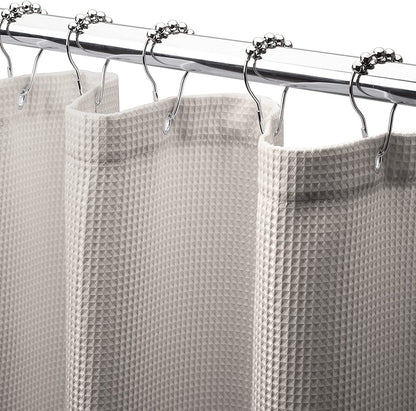 Colorful Waffle Shower Curtain with Heavy-Duty Fabric | Moisture Resistant Design for Luxurious Bathrooms 18