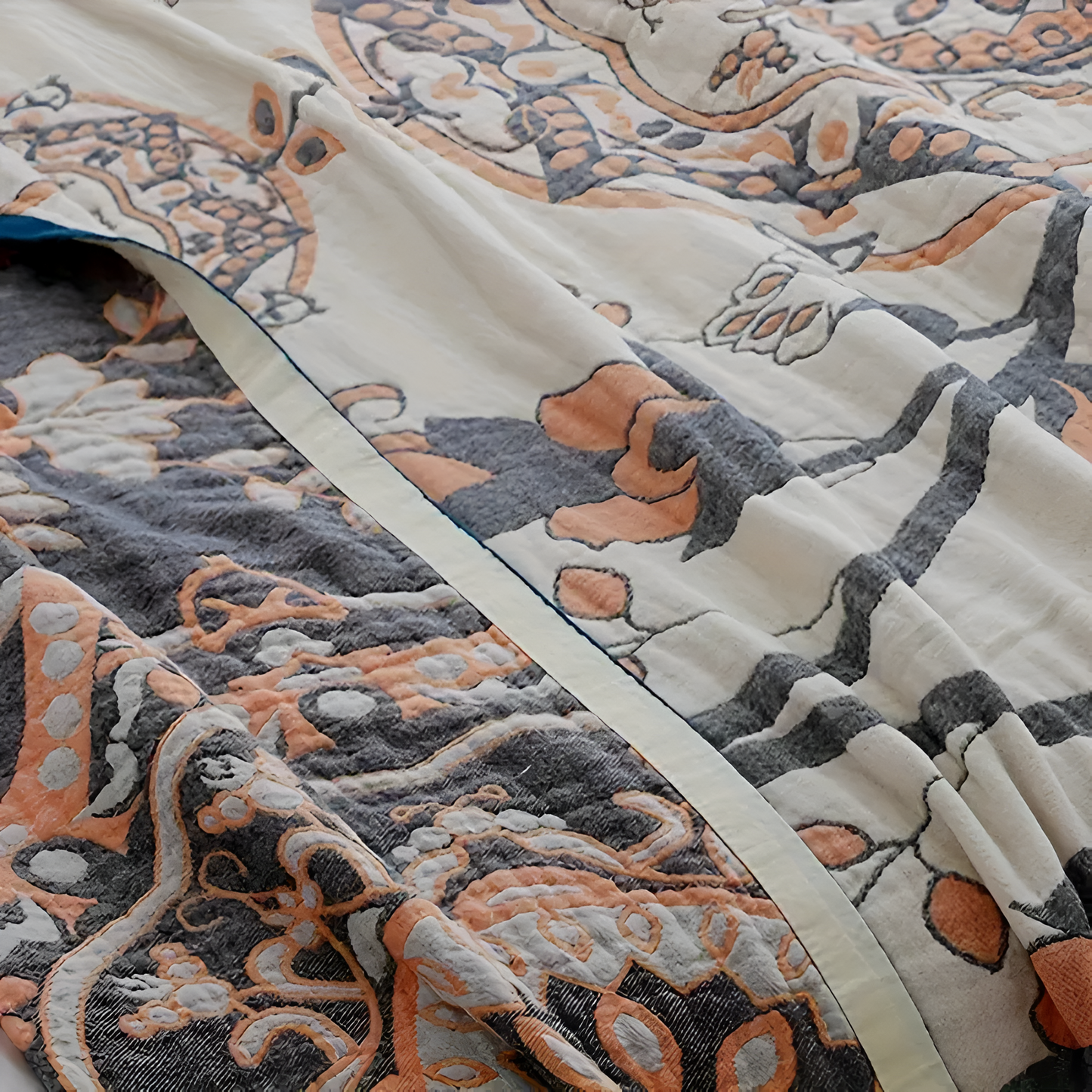 Cotton Blanket Queen | Floral Design | Year-Round Comfort & Versatility 2