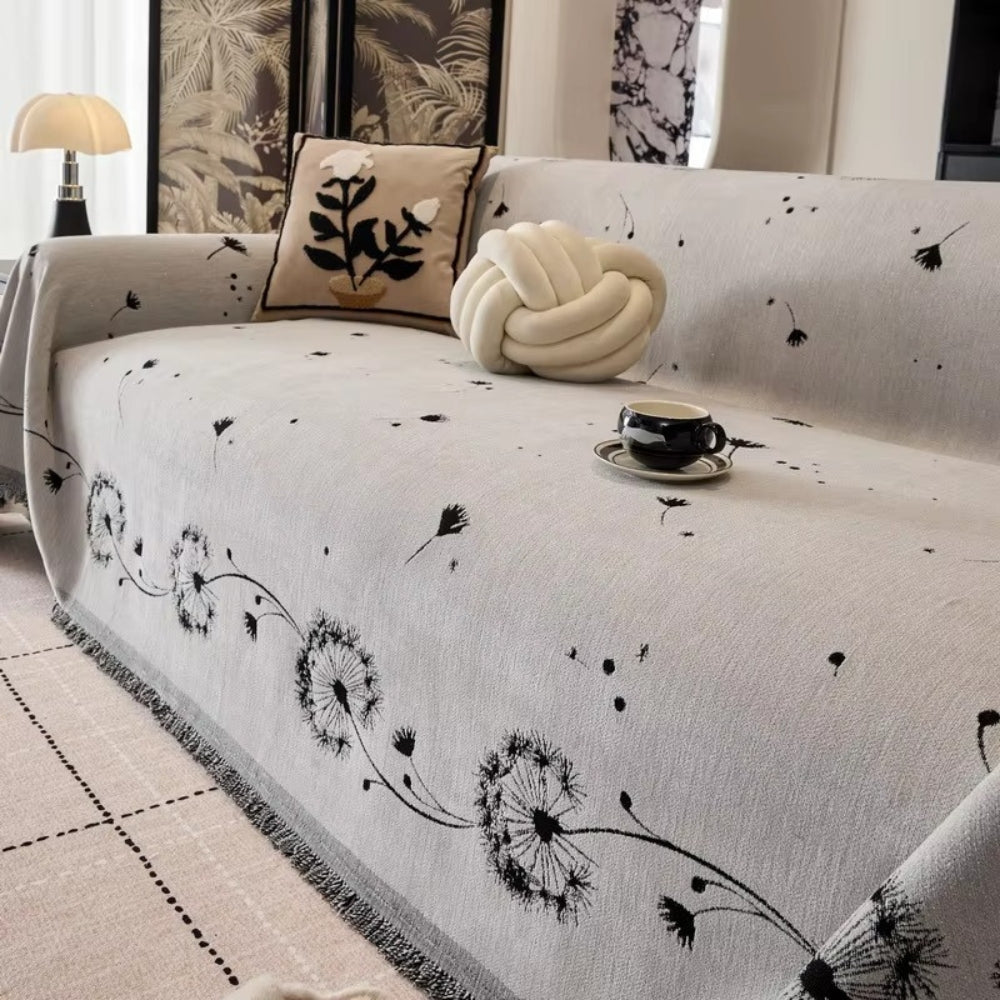 Dandelion Puff Sofa Cover Soft Microfiber Easy Care Protection 5