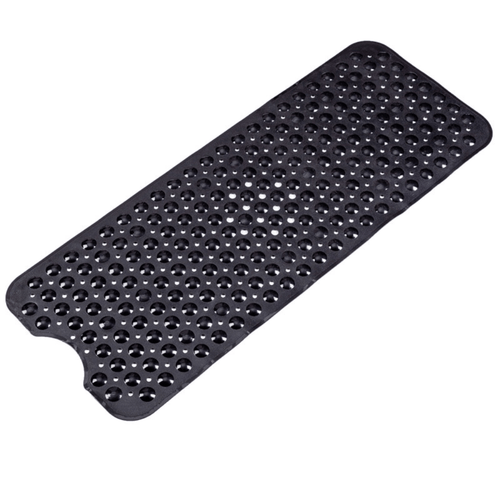Elegant Black Bath Mat | Non-Slip Design for Safety & Comfort | Durable PVC Bathroom Rug 0