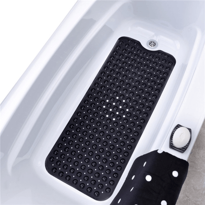 Elegant Black Bath Mat | Non-Slip Design for Safety & Comfort | Durable PVC Bathroom Rug 1