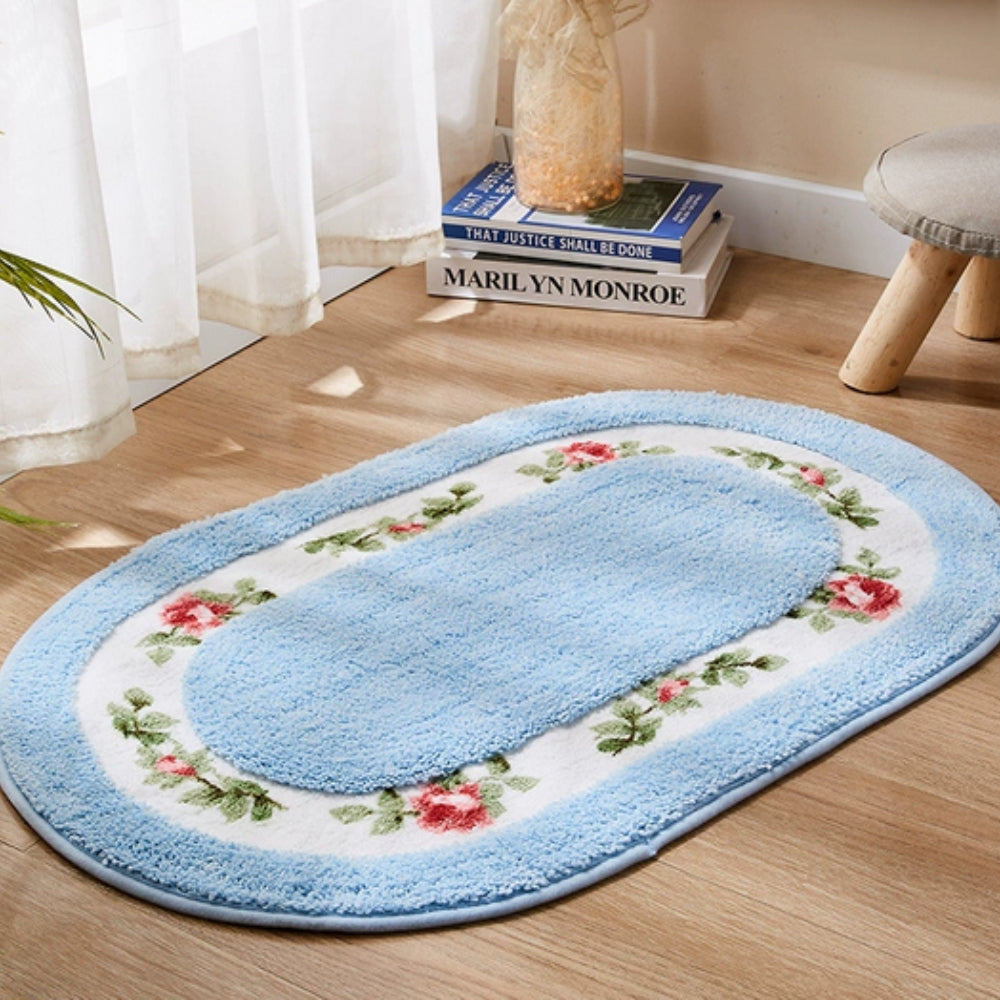 Elegant Floral Bath Mat | Soft Microfiber with Non-Slip Backing | Absorbent Bathroom Rug for Ultimate Comfort 3