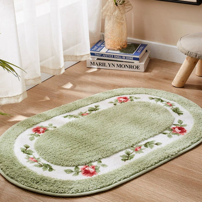 Elegant Floral Bath Mat | Soft Microfiber with Non-Slip Backing | Absorbent Bathroom Rug for Ultimate Comfort 4