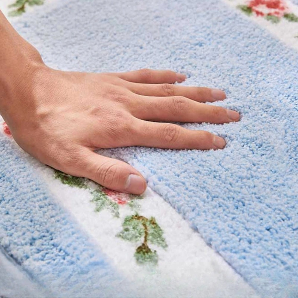 Elegant Floral Bath Mat | Soft Microfiber with Non-Slip Backing | Absorbent Bathroom Rug for Ultimate Comfort 6