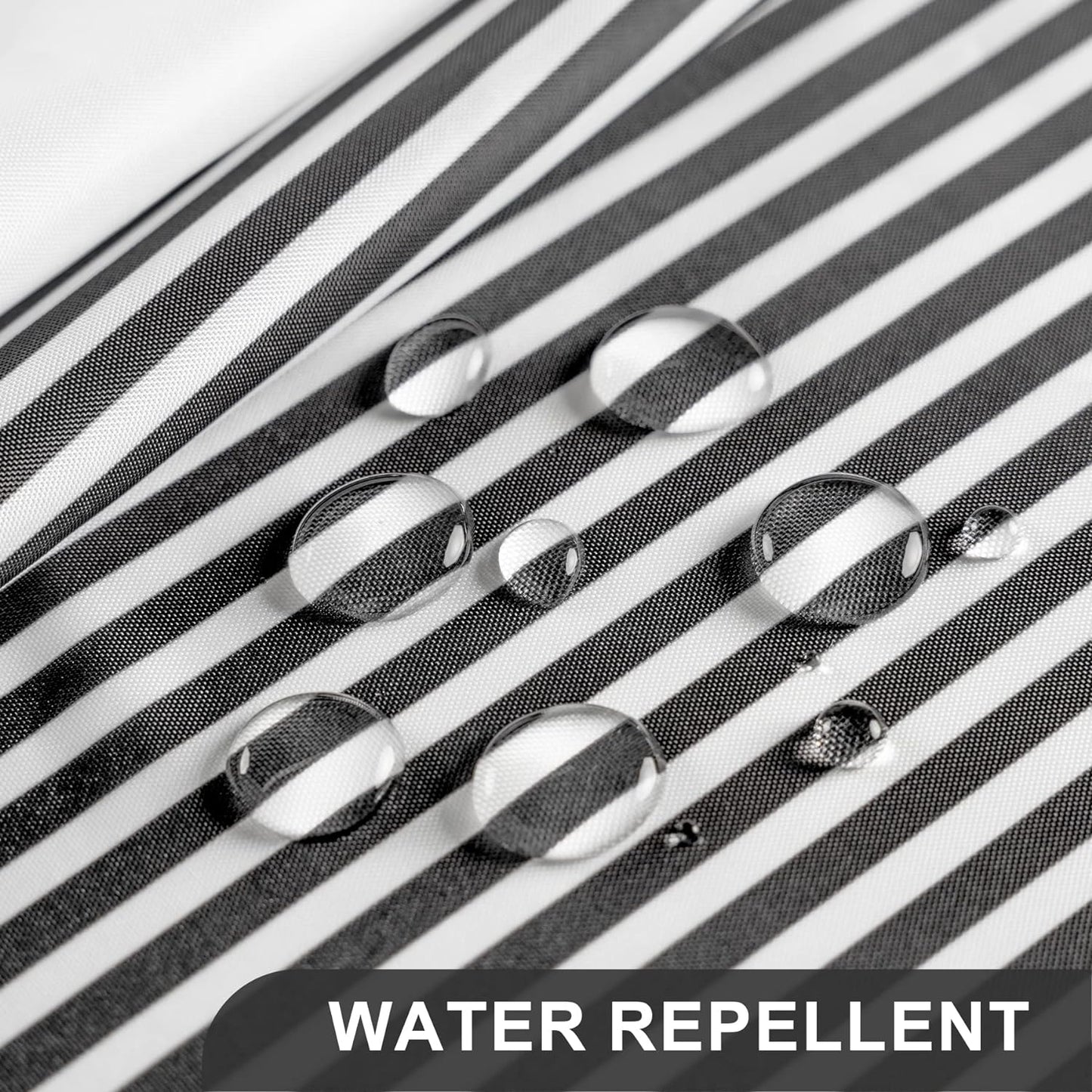 Elegant Stripe Shower Curtain with Unique Artwork & Rust-Resistant Rings for Luxurious Bathroom Decor 3