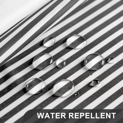 Elegant Stripe Shower Curtain with Unique Artwork & Rust-Resistant Rings for Luxurious Bathroom Decor 3