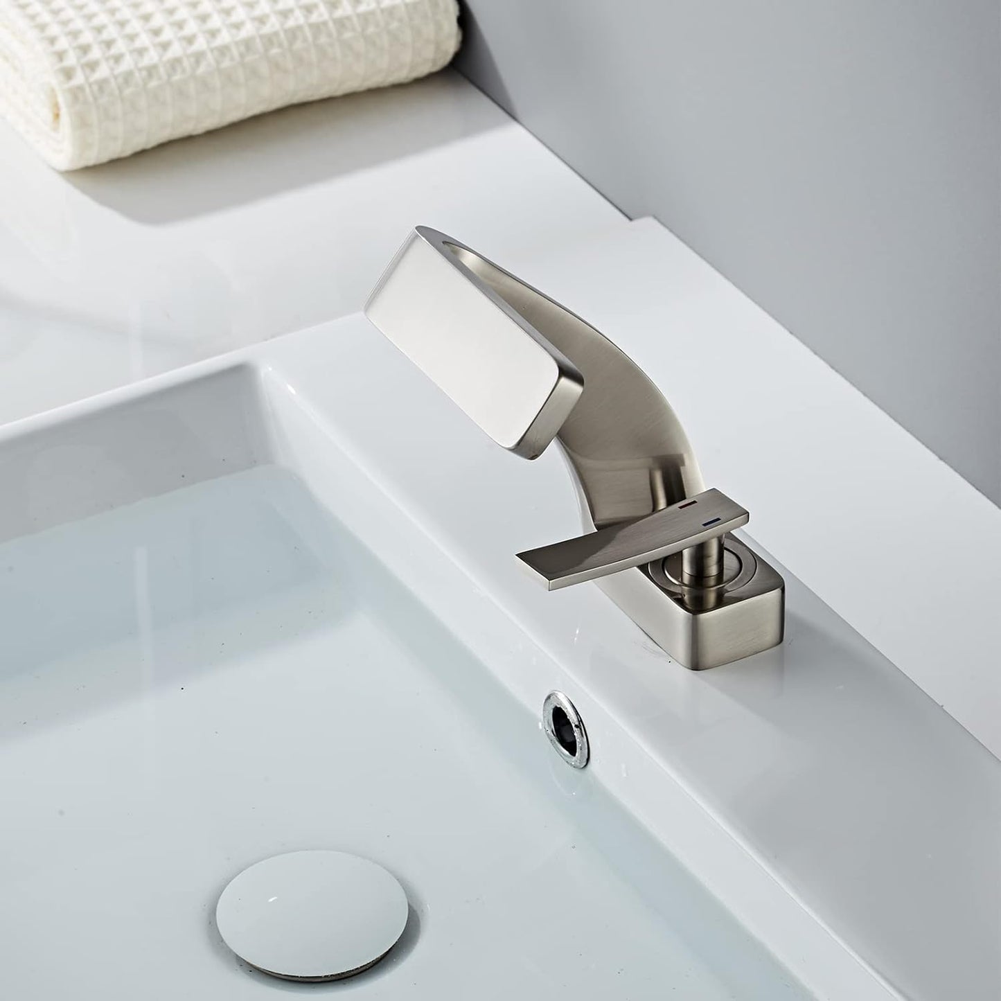 Elegant Waterfall Bathroom Sink Faucet with Eco-Friendly Design | Premium Brass Construction for Modern Homes 6