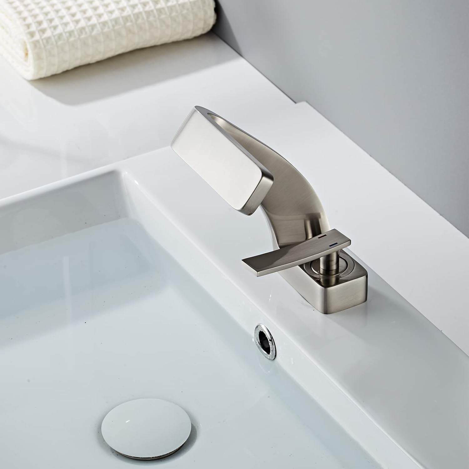 Elegant Waterfall Bathroom Sink Faucet with Eco-Friendly Design | Premium Brass Construction for Modern Homes 6