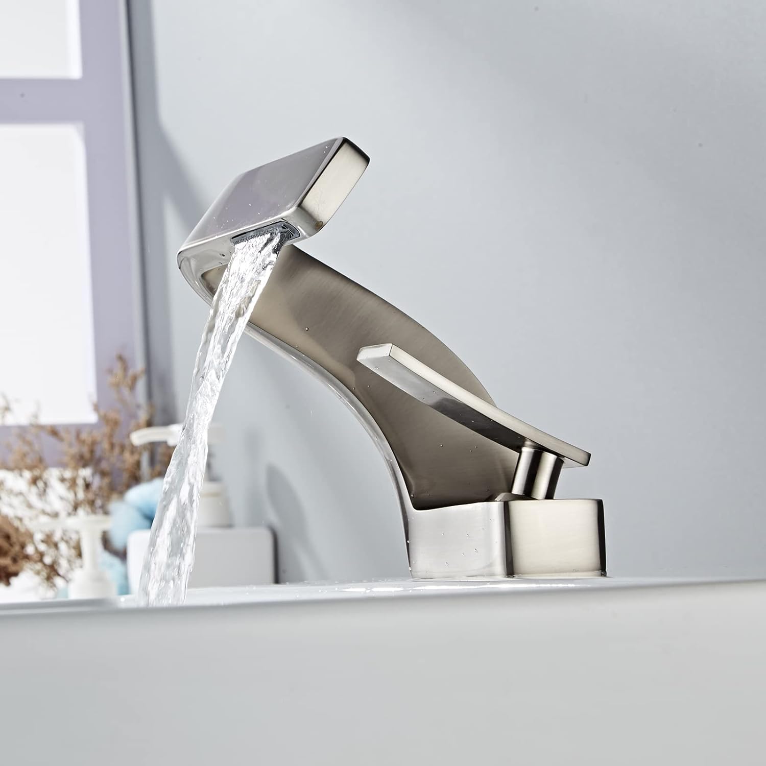 Elegant Waterfall Bathroom Sink Faucet with Eco-Friendly Design | Premium Brass Construction for Modern Homes 7