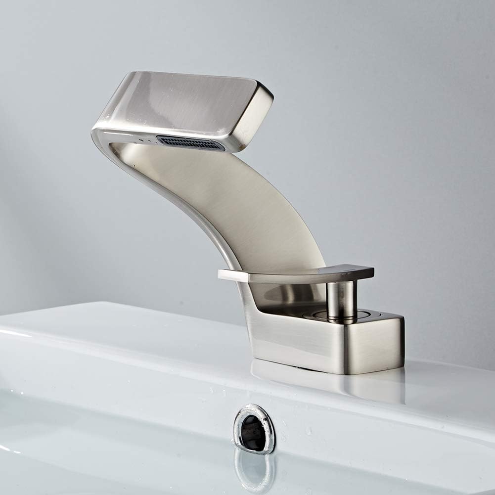Elegant Waterfall Bathroom Sink Faucet with Eco-Friendly Design | Premium Brass Construction for Modern Homes 8