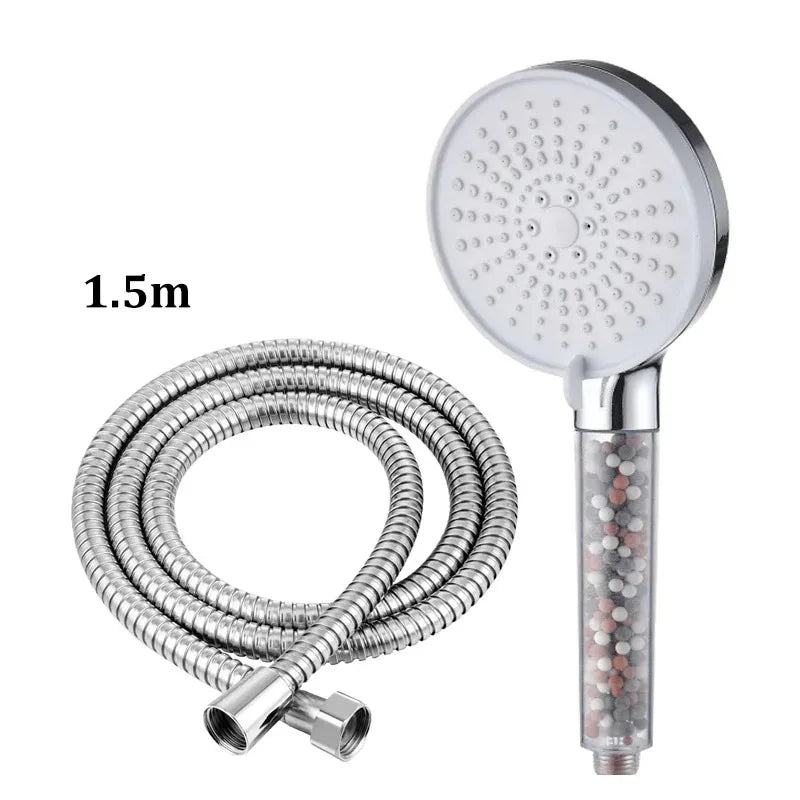Filtered Shower Head | Handheld High Pressure Shower Head with 5-Speed Adjustment | Negative Ion Technology for Softened Water 11