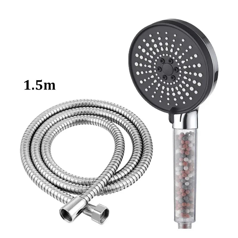 Filtered Shower Head | Handheld High Pressure Shower Head with 5-Speed Adjustment | Negative Ion Technology for Softened Water 6