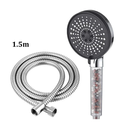 Filtered Shower Head | Handheld High Pressure Shower Head with 5-Speed Adjustment | Negative Ion Technology for Softened Water 6