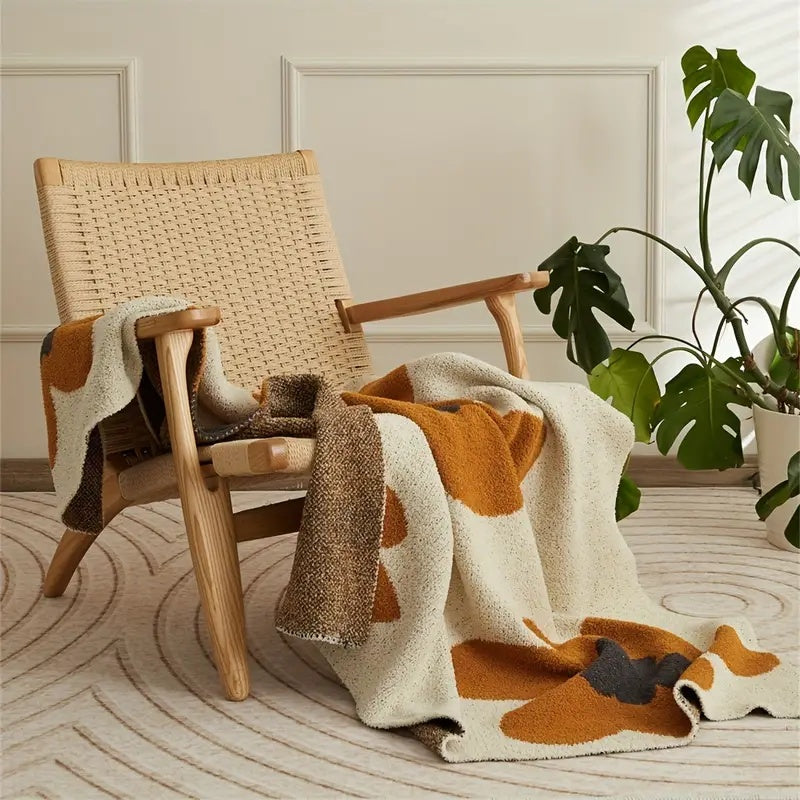 Floral Knitted Blanket | All-Season Cozy Comfort | Elegant Home Decor 7