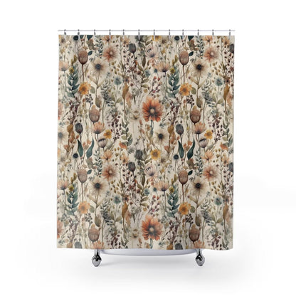 Floral Shower Curtain Waterproof Microfiber Elegant Decor Design 3