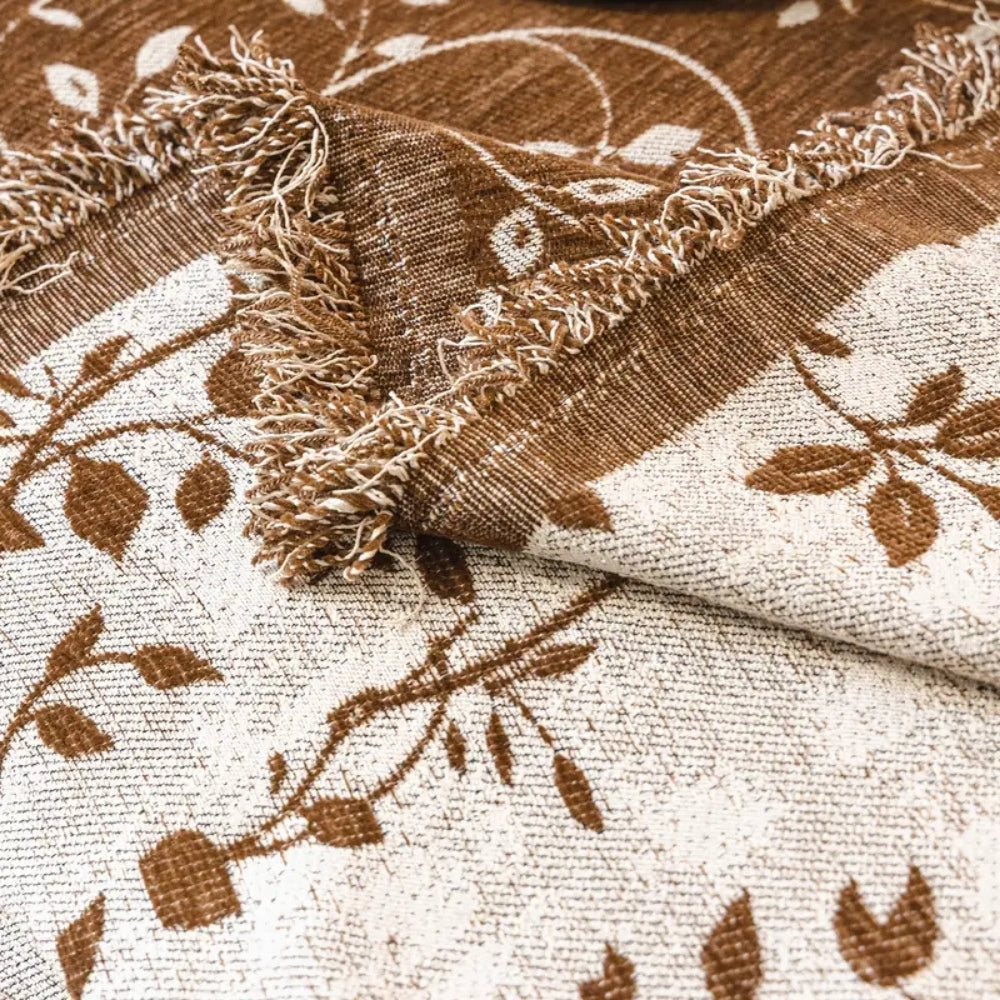 Floral Sofa Cover Vintage Microfiber Soft Protective Throw 4