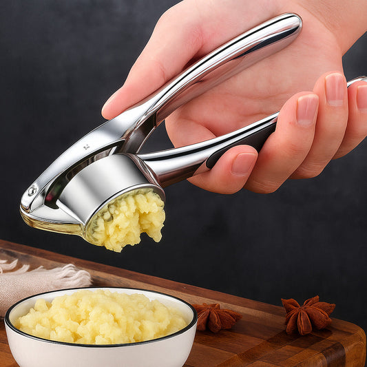 Garlic Squeezer Stainless Steel Ergonomic Non-Slip Handle for Easy Mincing 0