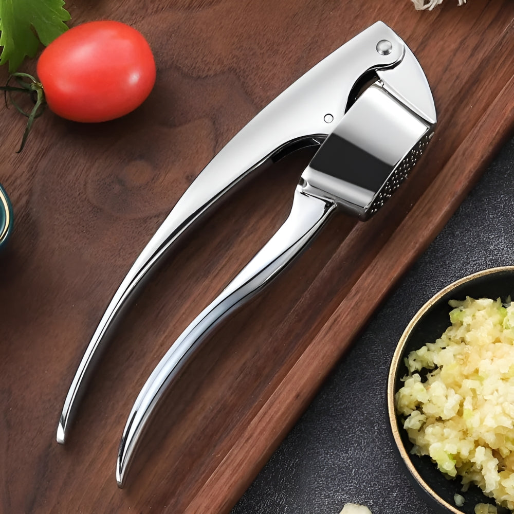 Garlic Squeezer Stainless Steel Ergonomic Non-Slip Handle for Easy Mincing 2