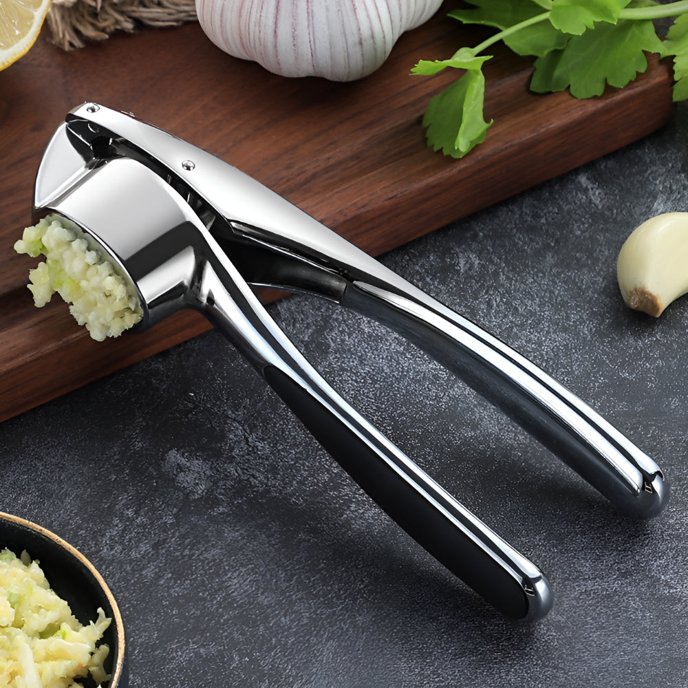 Garlic Squeezer Stainless Steel Ergonomic Non-Slip Handle for Easy Mincing 4