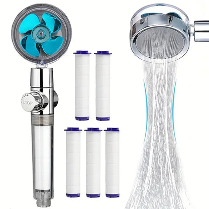 High-Pressure Handheld Shower Head with 360° Rotation | Water-Saving Turbo Fan Design for Enhanced Shower Experience 10