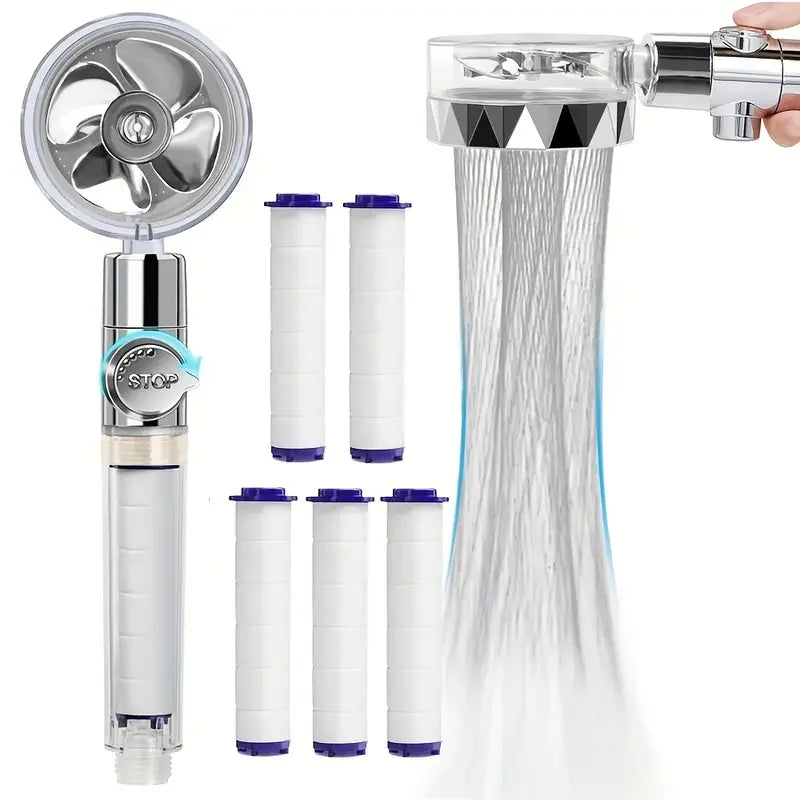 High-Pressure Handheld Shower Head with 360° Rotation | Water-Saving Turbo Fan Design for Enhanced Shower Experience 11