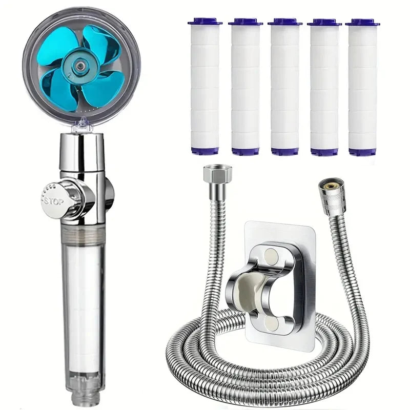 High-Pressure Handheld Shower Head with 360° Rotation | Water-Saving Turbo Fan Design for Enhanced Shower Experience 12