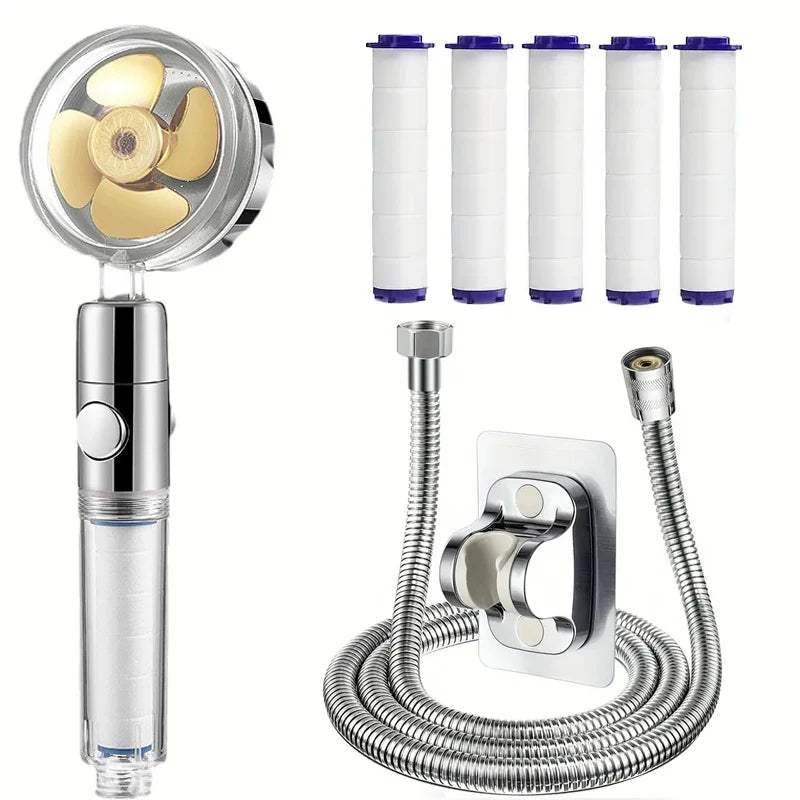 High-Pressure Handheld Shower Head with 360° Rotation | Water-Saving Turbo Fan Design for Enhanced Shower Experience 7