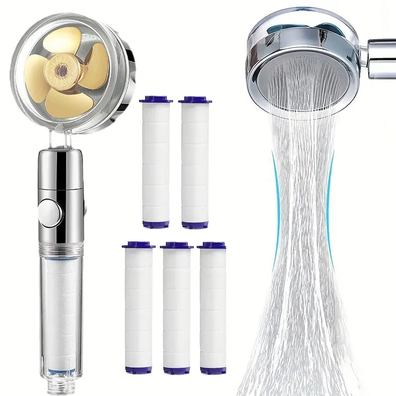 High-Pressure Handheld Shower Head with 360° Rotation | Water-Saving Turbo Fan Design for Enhanced Shower Experience 9