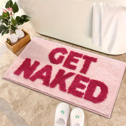 Humorous Bathroom Rug | Non-Slip Microfiber Mat with Absorbent Design | Fun Decor for Comfort and Safety 0