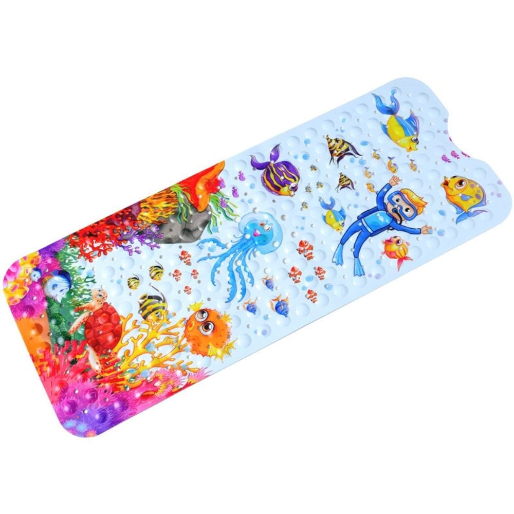 Kids' Non-Slip Bath Mat | Durable PVC Design with Fun Patterns for Safe Bathing 2