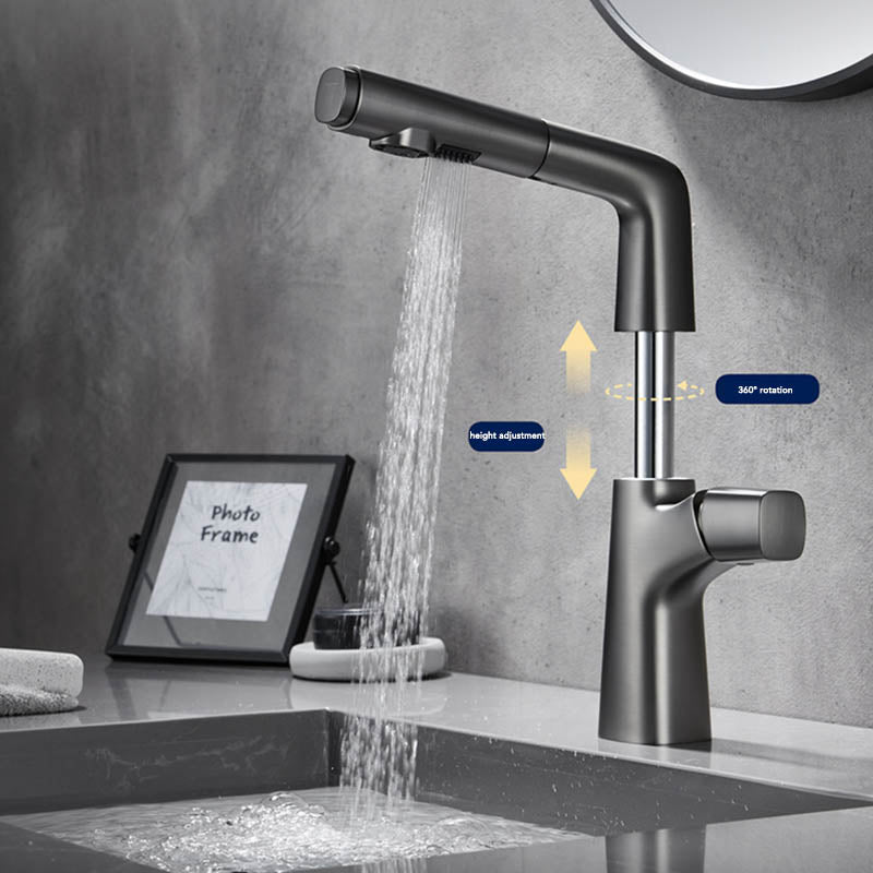 Kitchen Brass Pull-Out Faucet | Elegant Dual-Mode Kitchen Sink Faucet with Sprayer 3