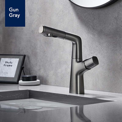 Kitchen Brass Pull-Out Faucet | Elegant Dual-Mode Kitchen Sink Faucet with Sprayer 7