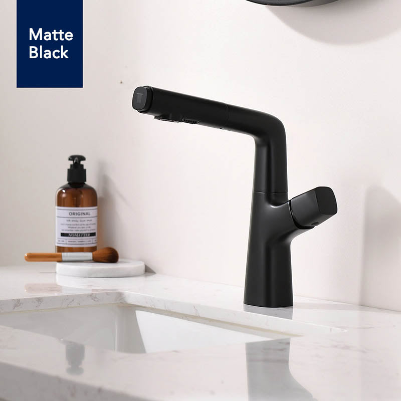 Kitchen Brass Pull-Out Faucet | Elegant Dual-Mode Kitchen Sink Faucet with Sprayer 8
