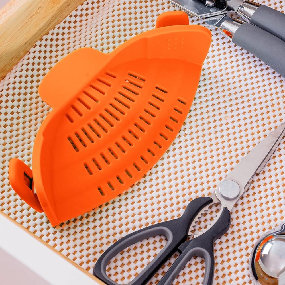 Kitchen Strainer Clip-On Silicone Heat Resistant Easy Drain Design 2