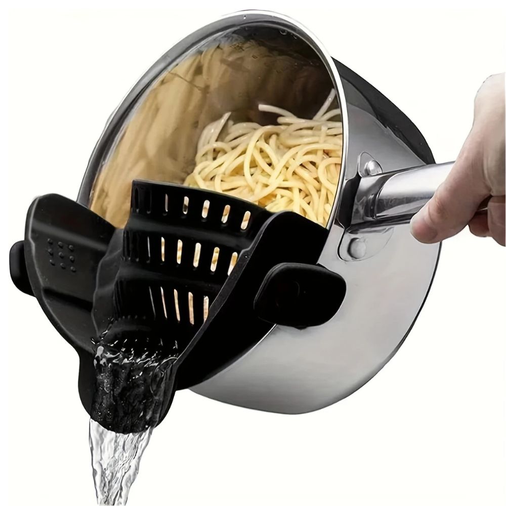 Kitchen Strainer Clip-On Silicone Heat Resistant Easy Drain Design 4