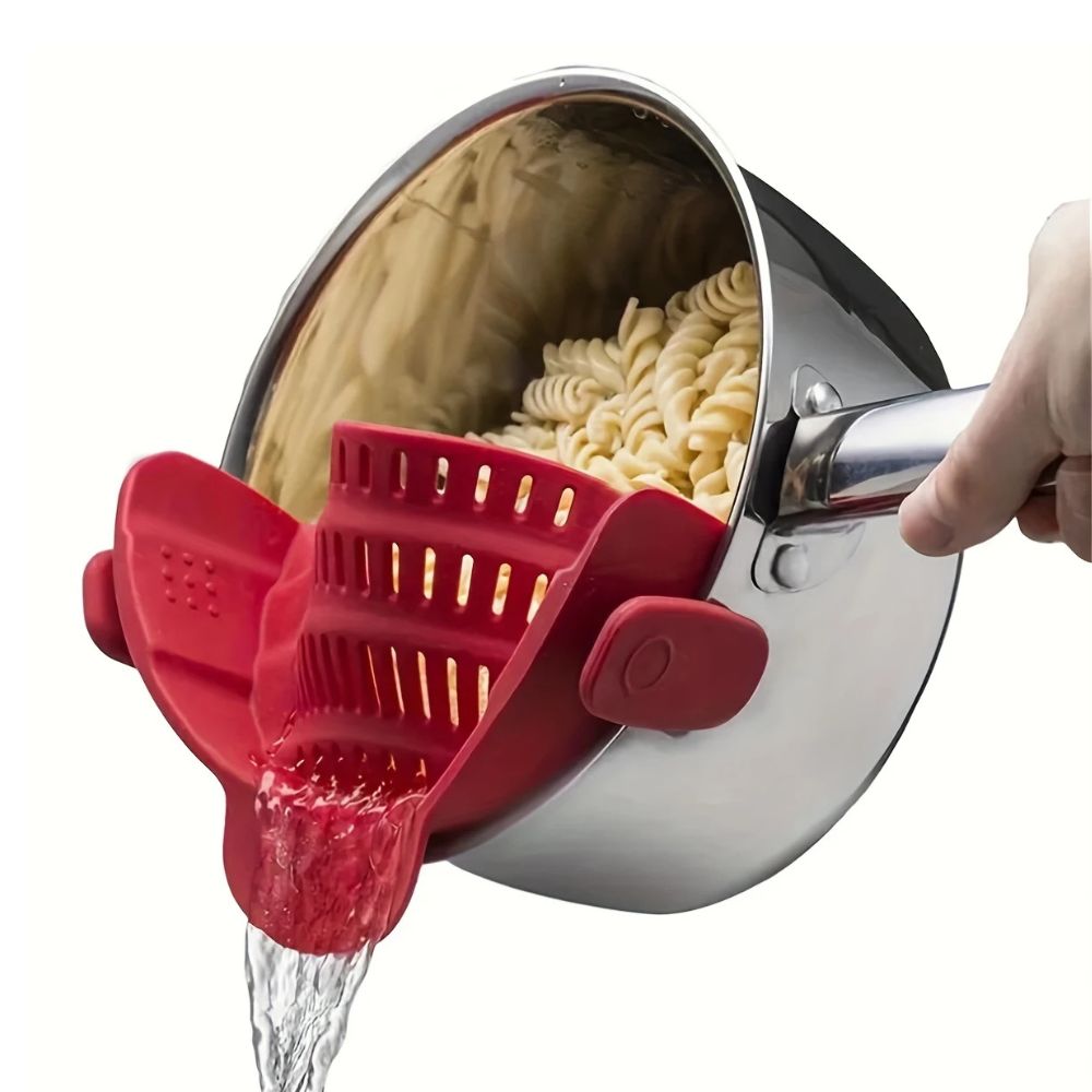 Kitchen Strainer Clip-On Silicone Heat Resistant Easy Drain Design 5