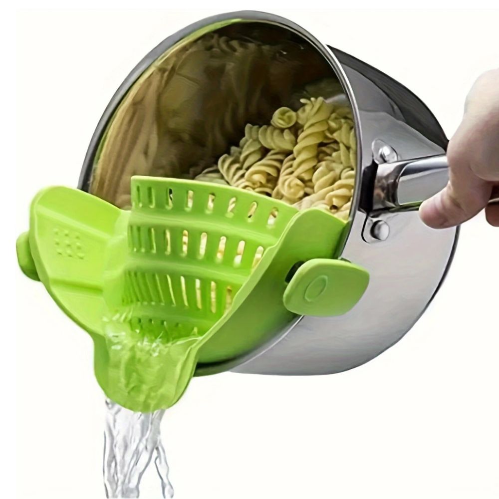 Kitchen Strainer Clip-On Silicone Heat Resistant Easy Drain Design 6