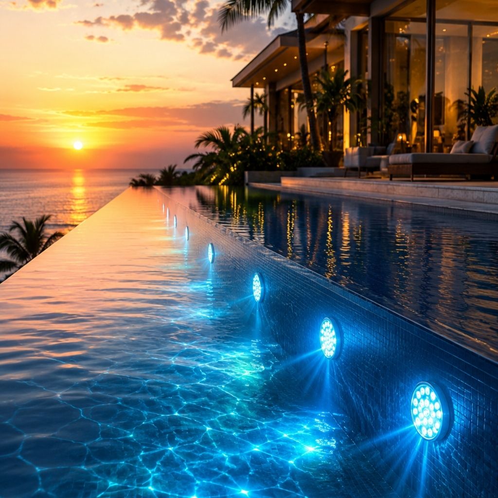LED Pool Light Submersible Remote Control 16 Colors Easy Install 2