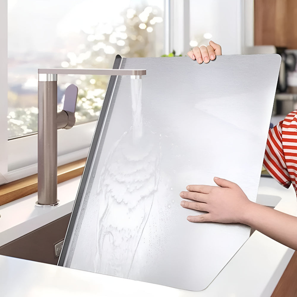 Large Cutting Board Stainless Steel Non-Slip Easy Clean Surface 5