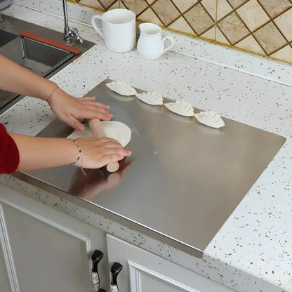 Large Cutting Board Stainless Steel Non-Slip Easy Clean Surface 8