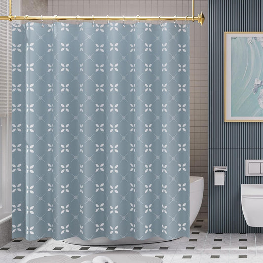 Lucky Clover | Water-Repellent Shower Curtain with Unique Design | Easy-Care Fabric for Fresh Bathrooms 0