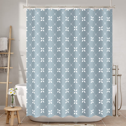 Lucky Clover | Water-Repellent Shower Curtain with Unique Design | Easy-Care Fabric for Fresh Bathrooms 1
