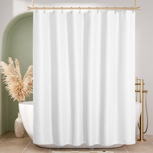 Luxury Waffle Shower Curtain | Heavy-Duty Moisture Resistant Fabric for Elegant Bathroom Decor 1