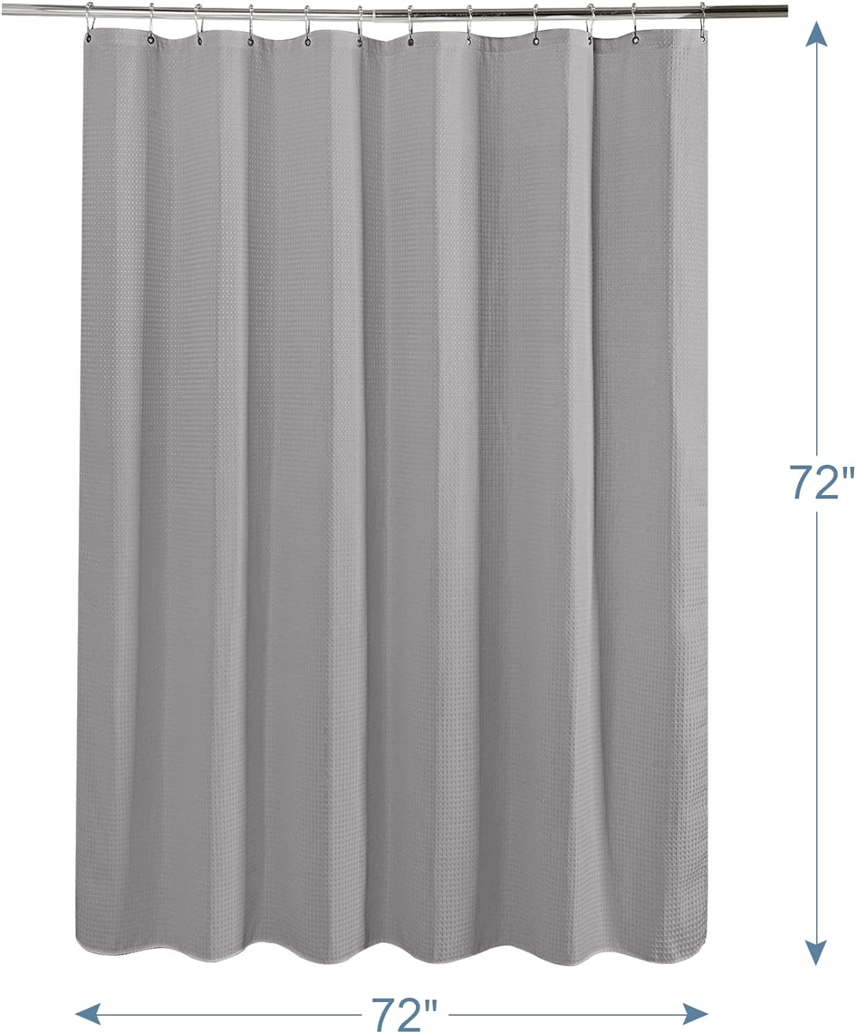 Luxury Waffle Shower Curtain with Heavy-Duty Fabric | Elegant Design for Moisture Resistance and Easy Care 2