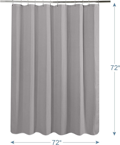 Luxury Waffle Shower Curtain with Heavy-Duty Fabric | Elegant Design for Moisture Resistance and Easy Care 2