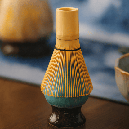 Matcha Tea Set Ceramic Bowl Bamboo Tools Elegant Preparation 6